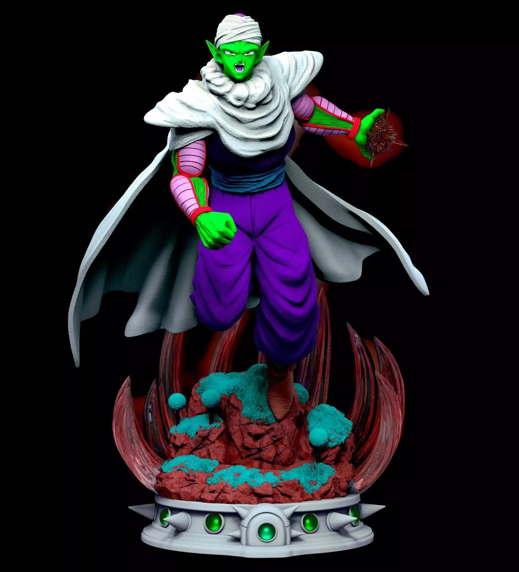 Piccolo dragon ball z statue 3D print model_0