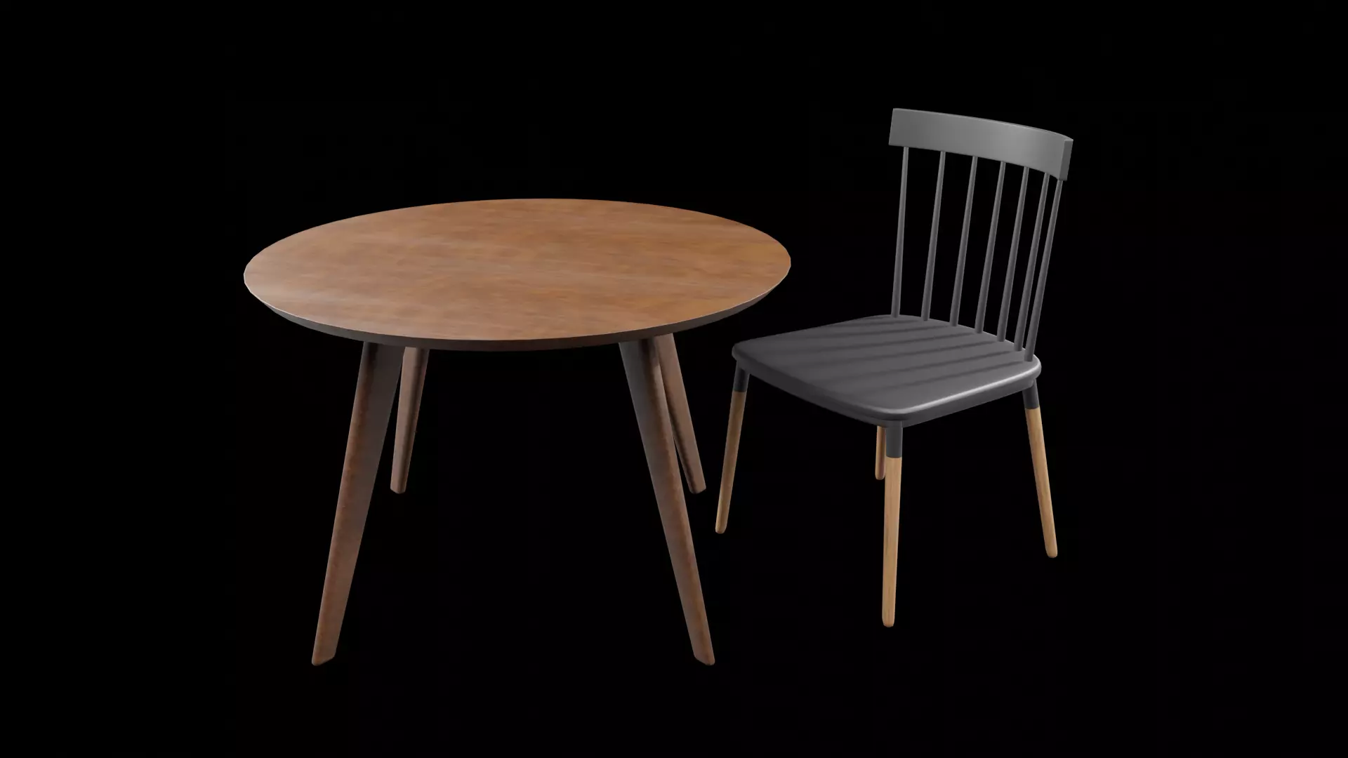 Table and Chair Interior Home Free 3D model