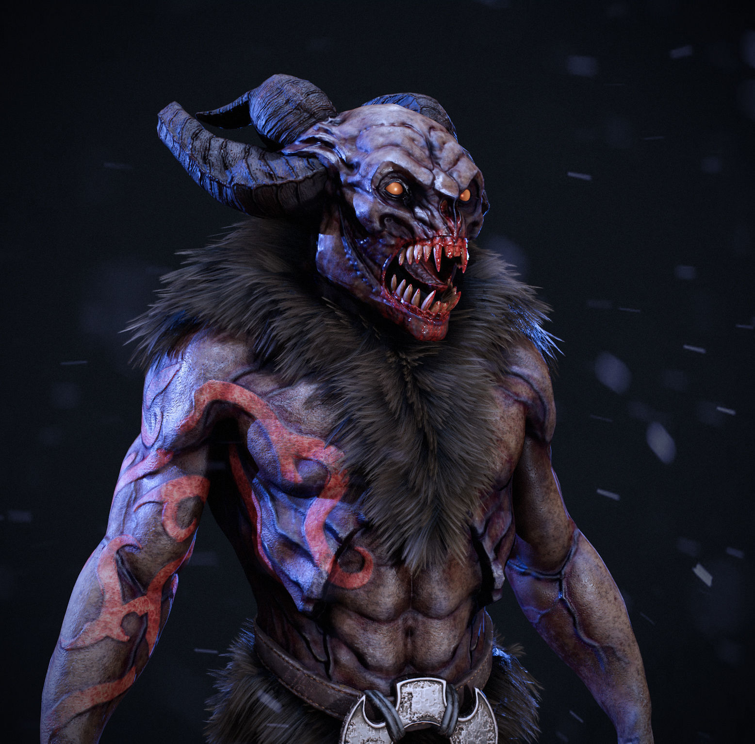 Plancheef Demon - Game Ready VR -AR low-poly 3d model Low-poly 3D model