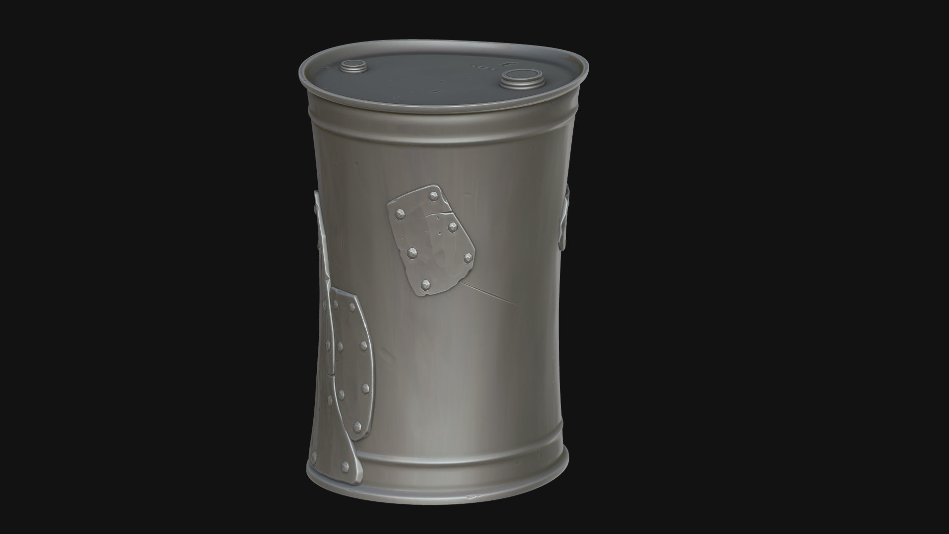 Stylized barrel 3D model_2