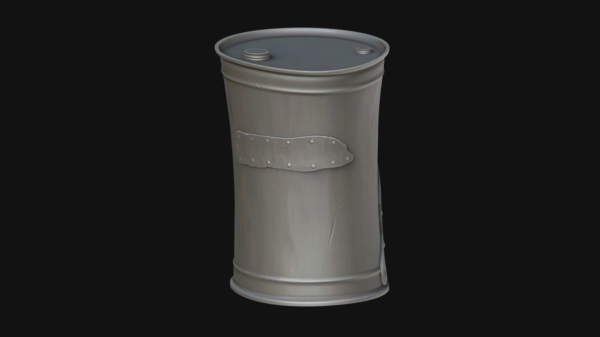 Stylized barrel 3D model_1