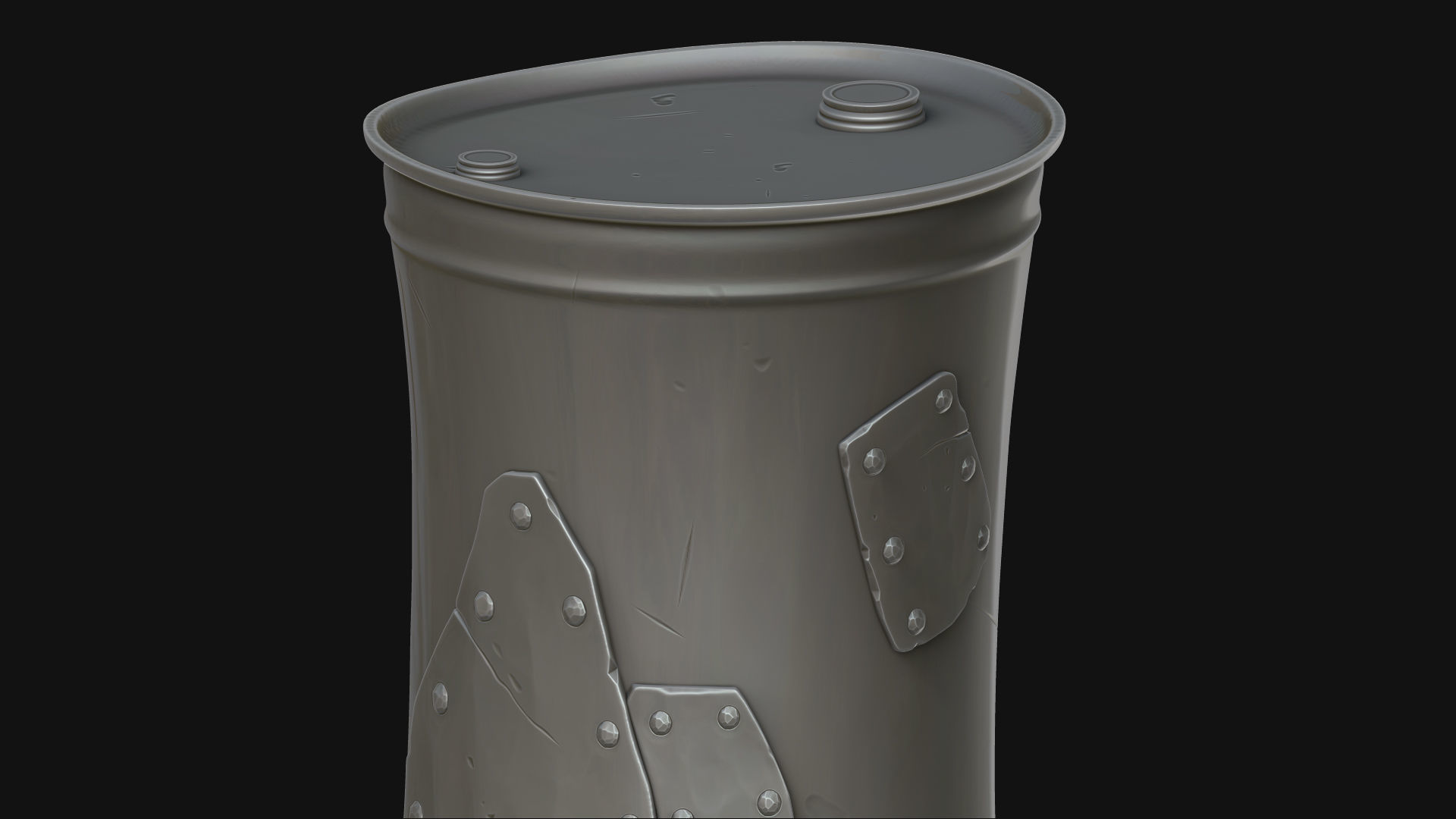 Stylized barrel 3D model_3
