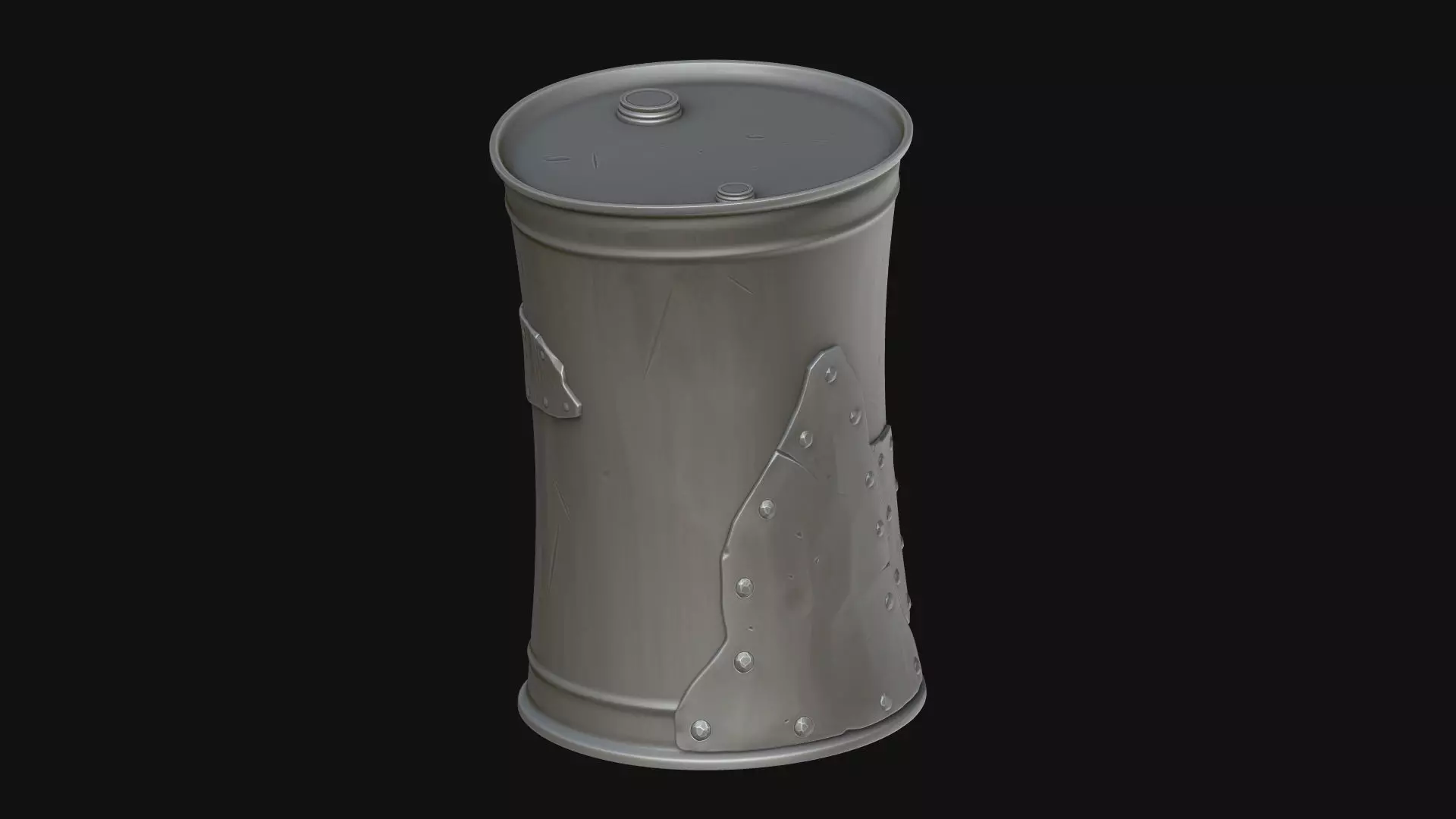 Stylized barrel 3D model_0
