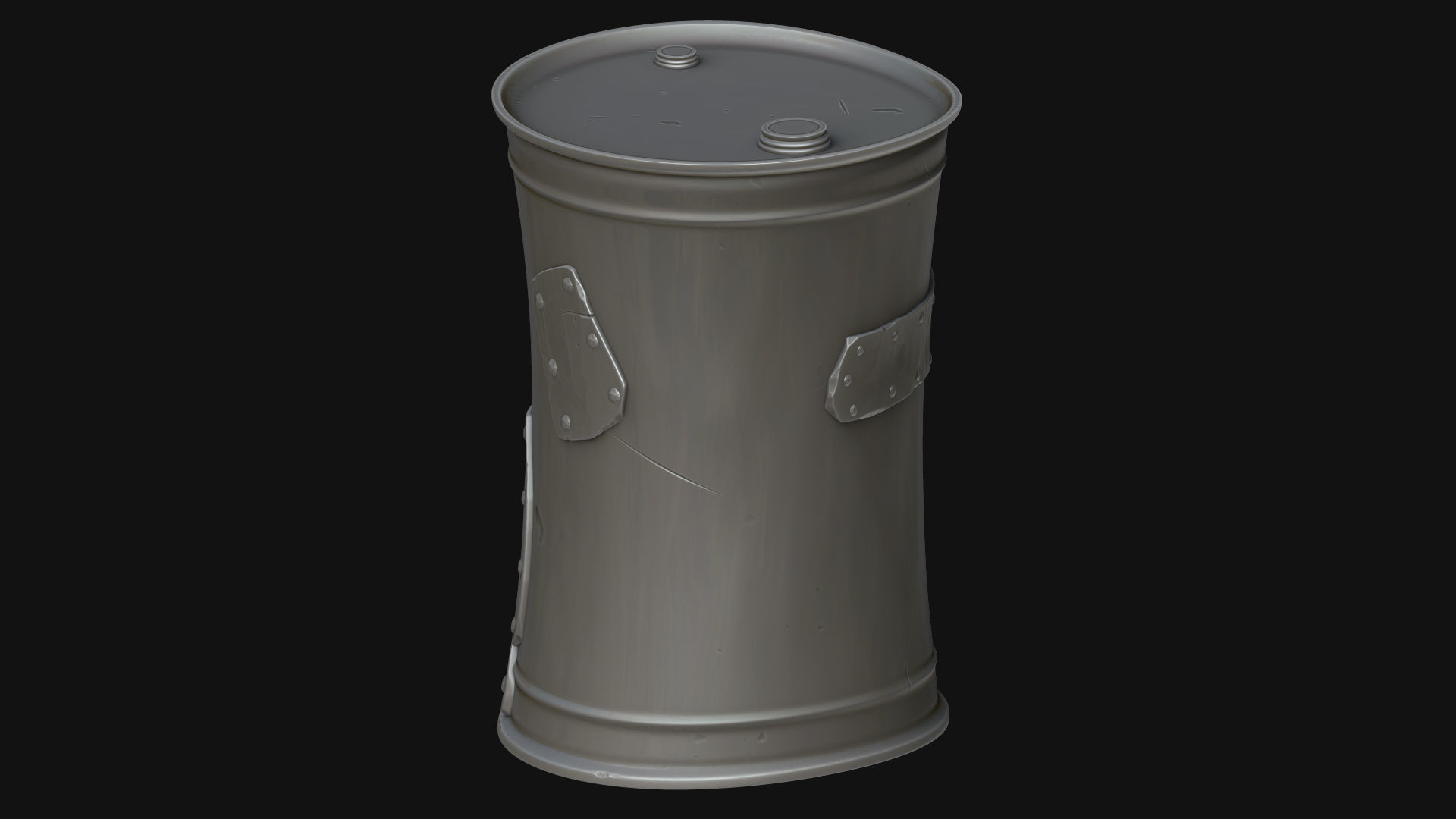 Stylized barrel 3D model_4