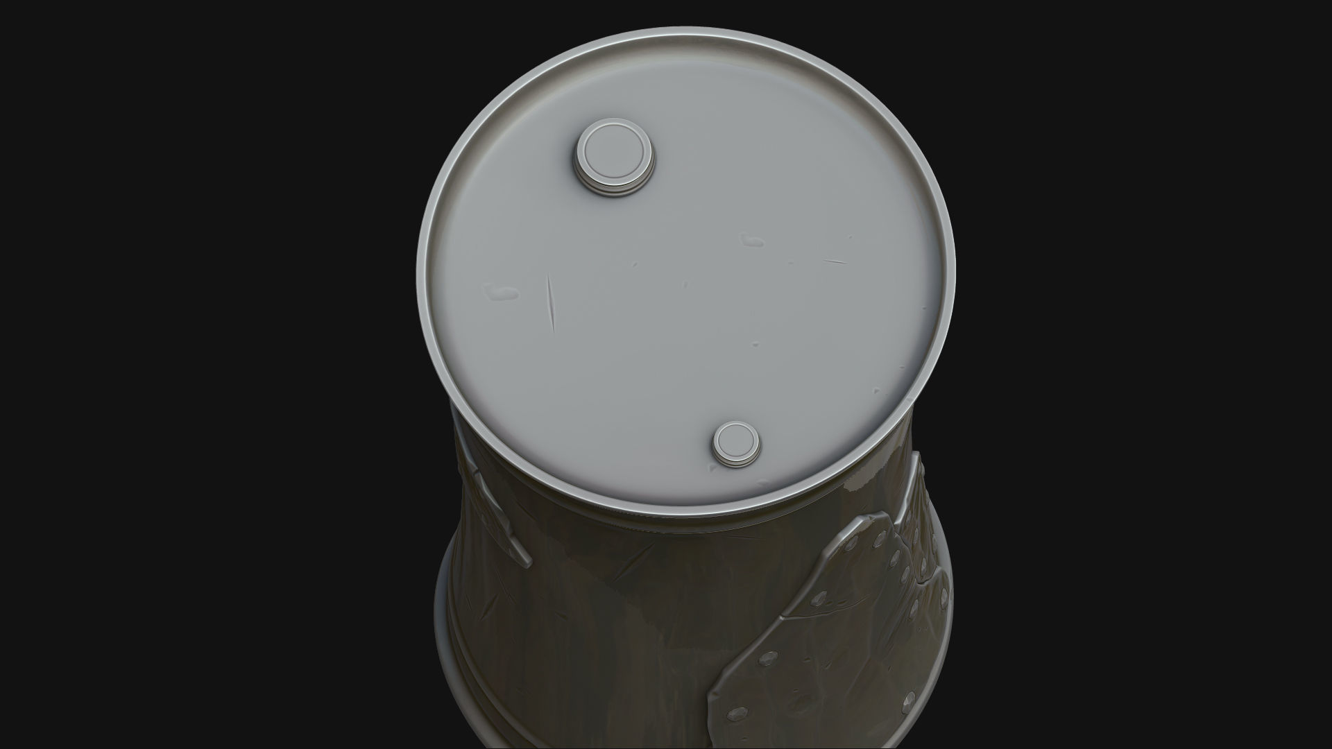 Stylized barrel 3D model_5
