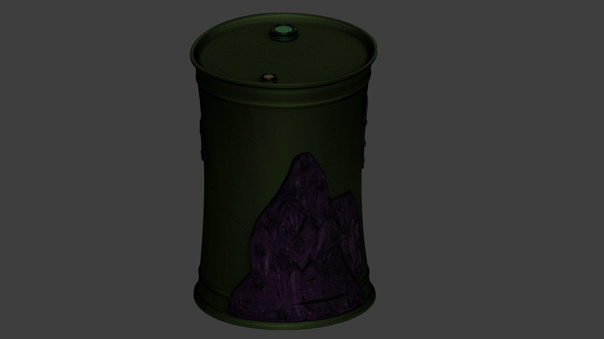 Stylized barrel 3D model_6
