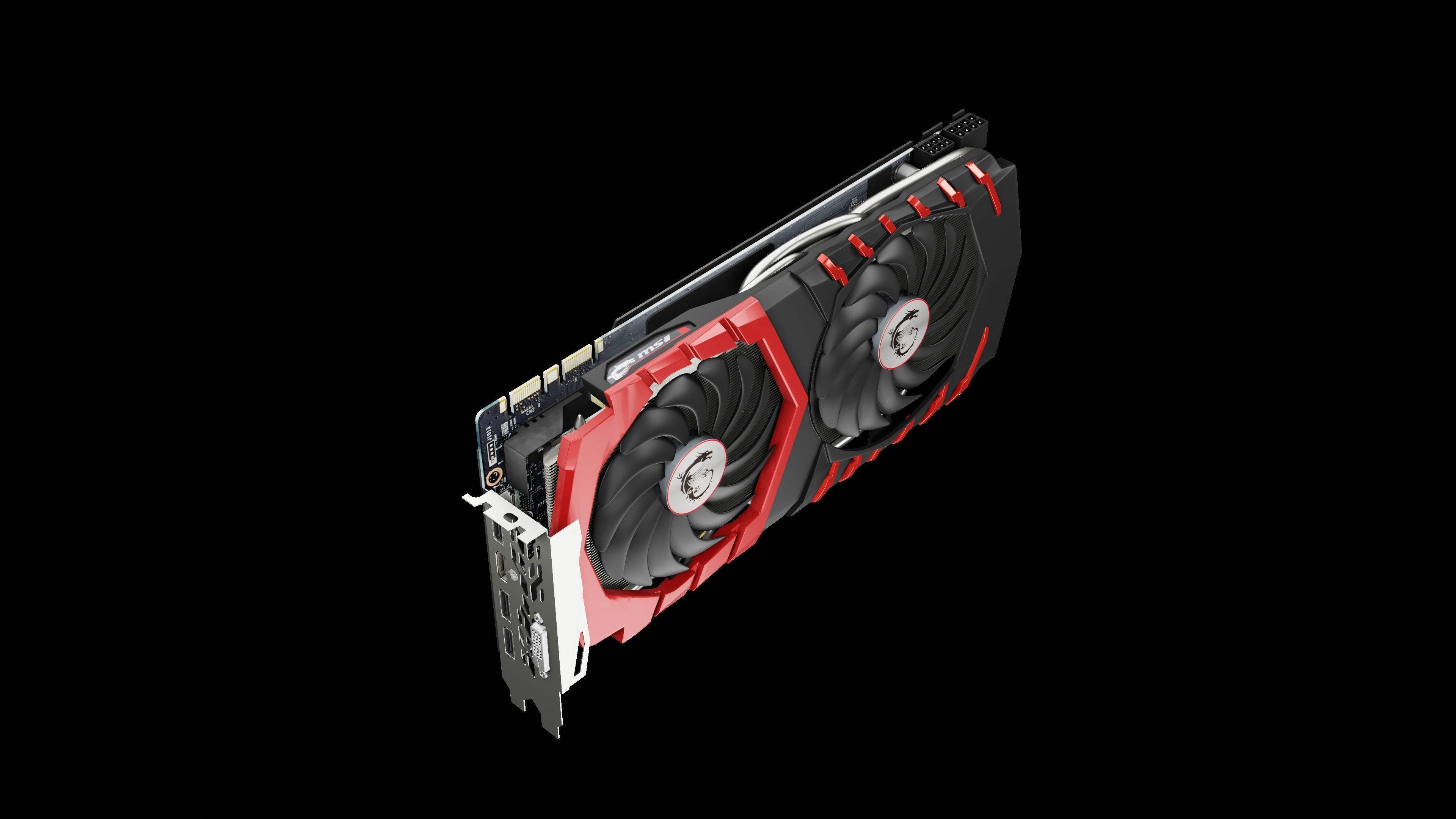 GTX graphic card 3D model_2