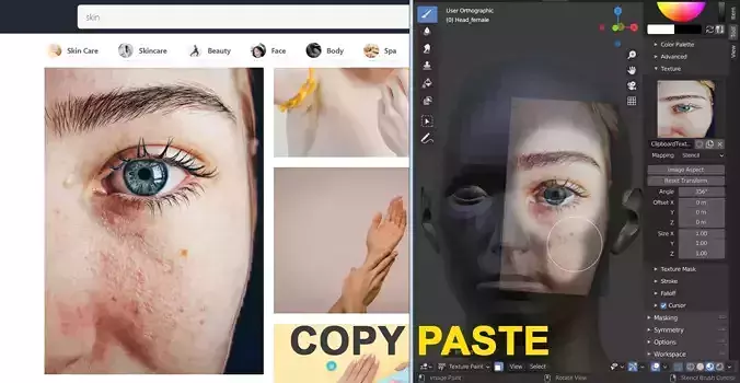 Paste Image Blender Add-on 3D model