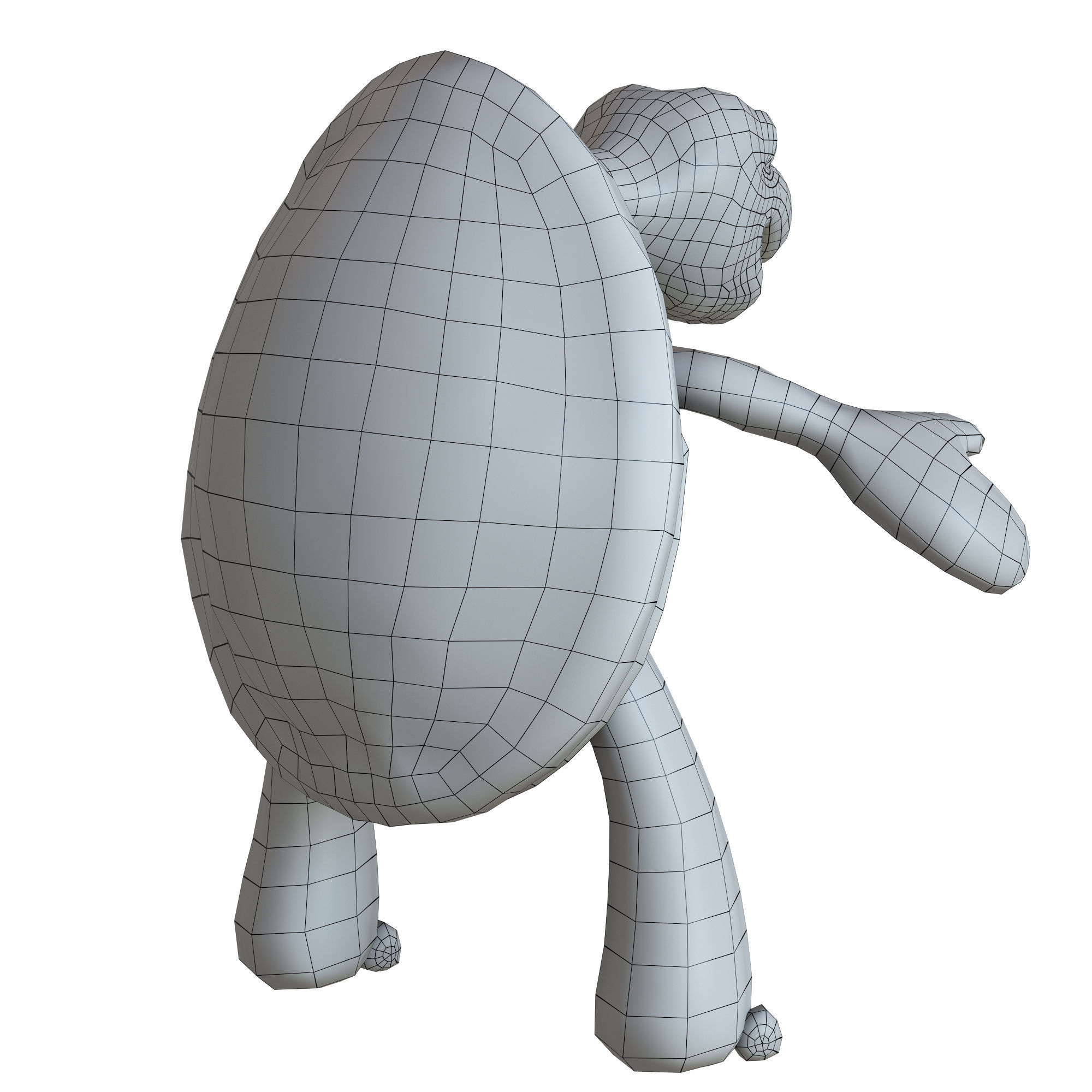 Cartoon Turtle Low-poly 3D model_9