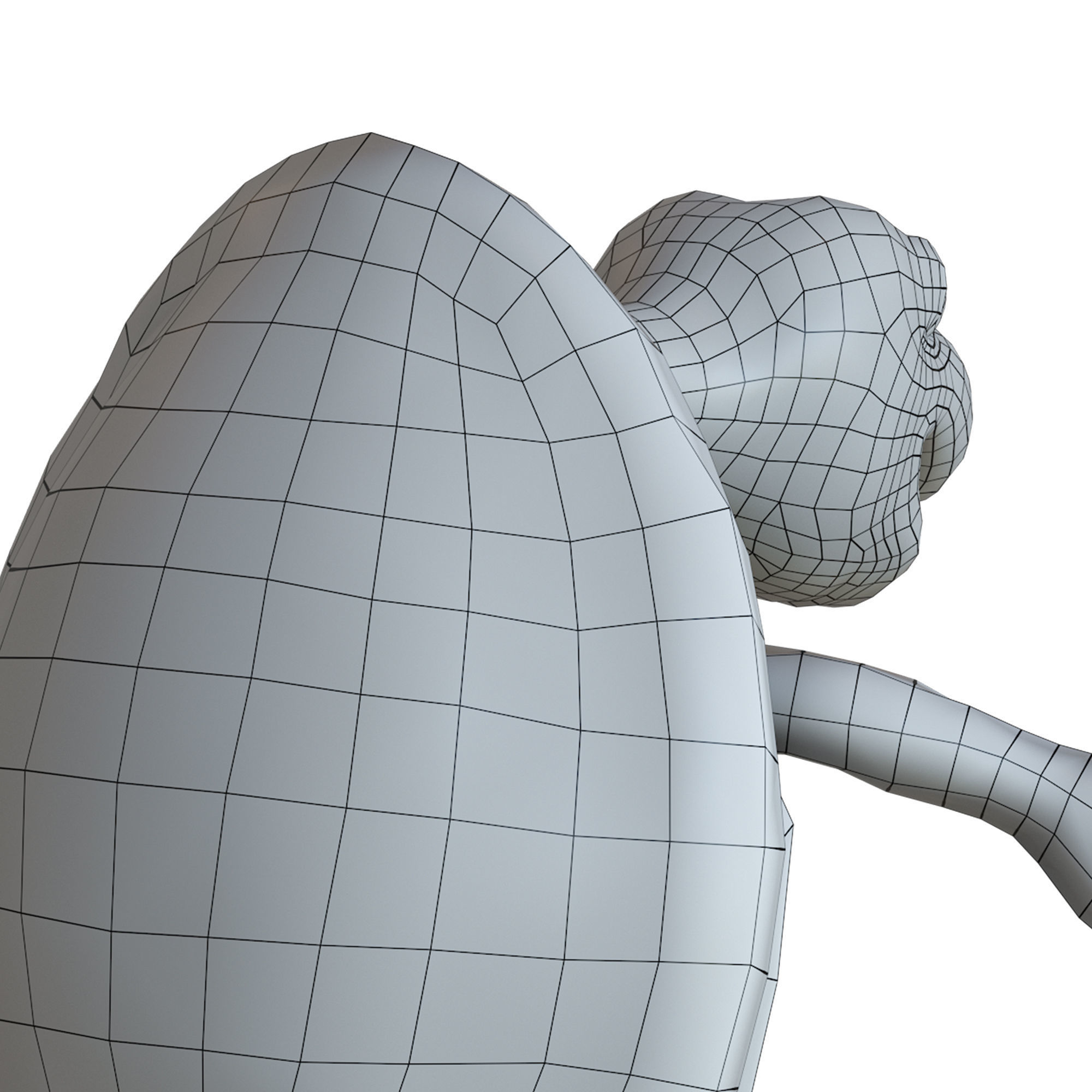 Cartoon Turtle Low-poly 3D model_16