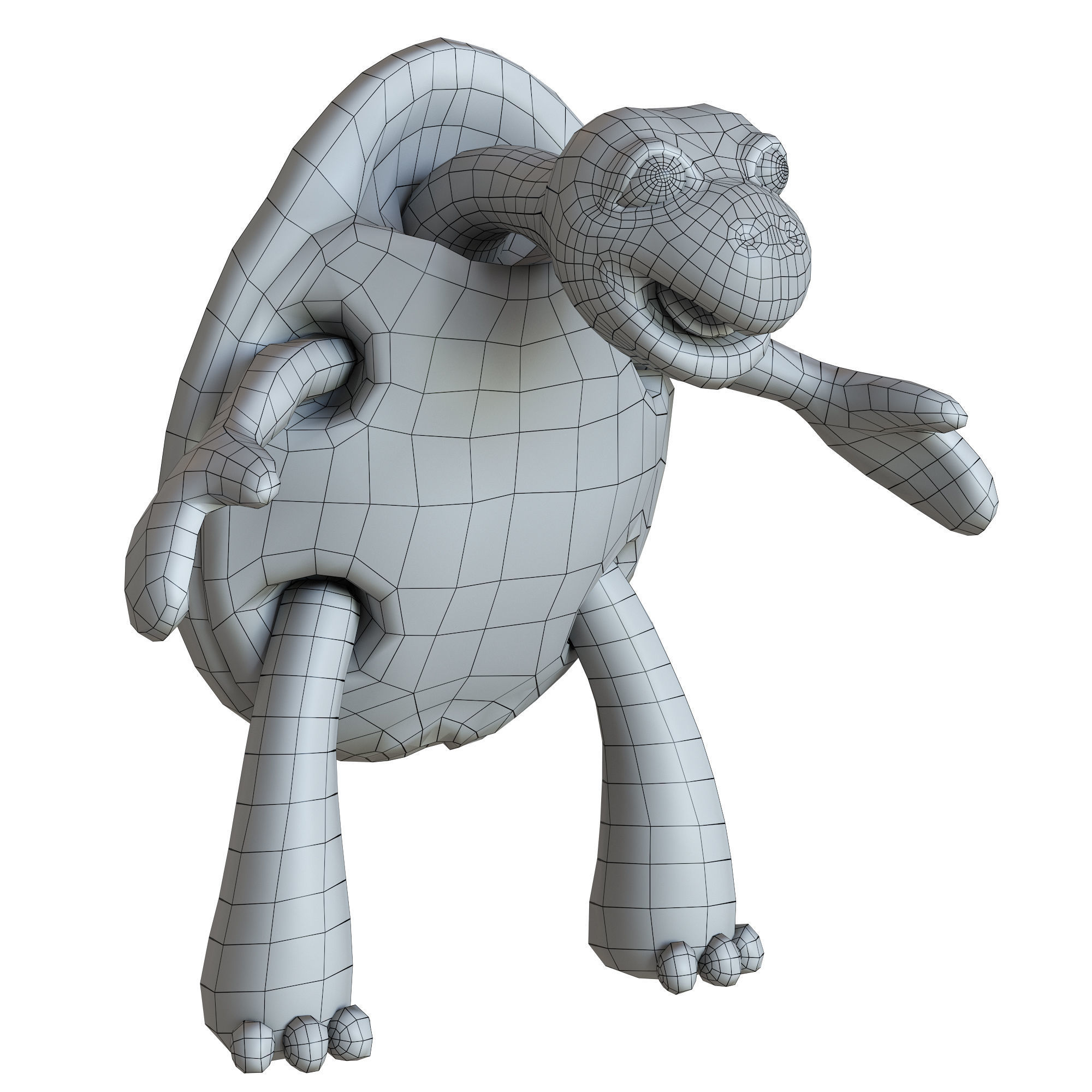 Cartoon Turtle Low-poly 3D model_26