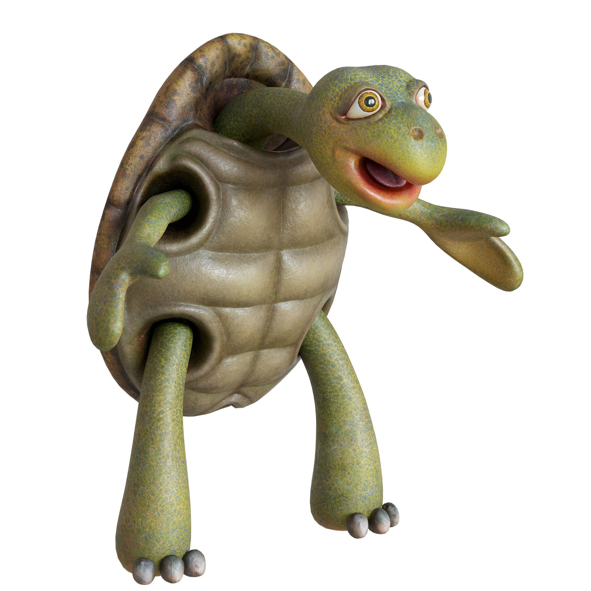 Cartoon Turtle Low-poly 3D model_4