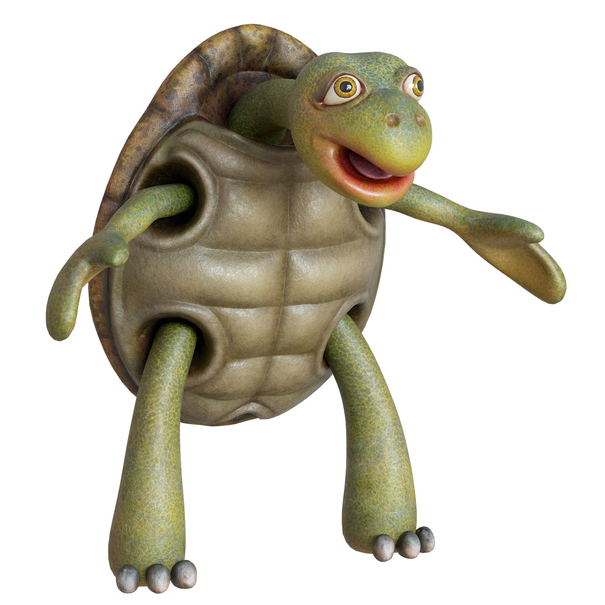 Cartoon Turtle Low-poly 3D model_6