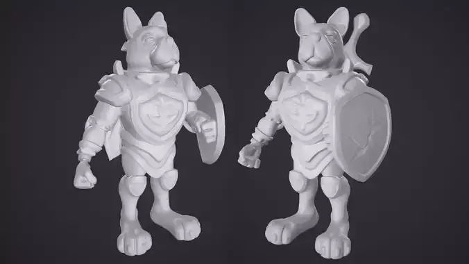 Dog Warrior miniature figurine