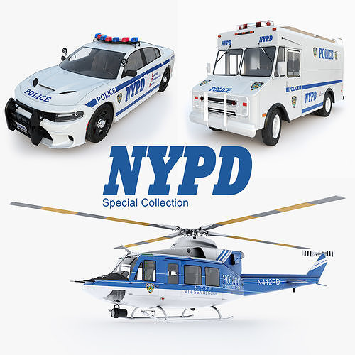 NYPD Vehicles 3D Model Collection