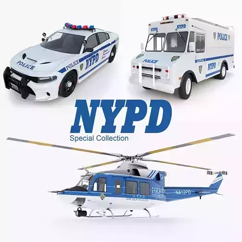 NYPD Vehicles 3D Model Collection