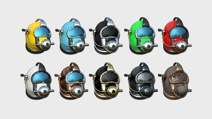 10 Diving Helmets B Collection - Character Design Fashion 