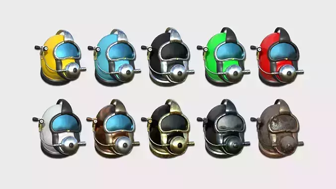 10 Diving Helmets B Collection - Character Design Fashion