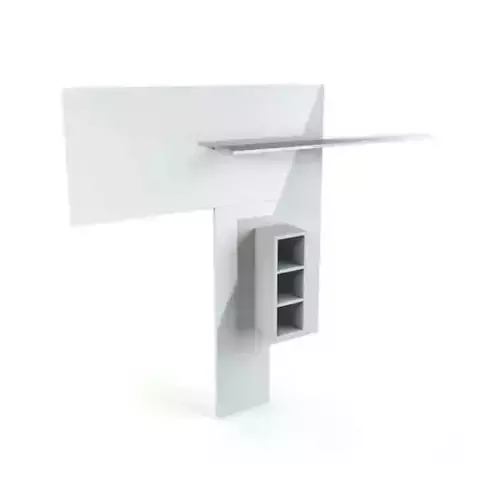 White Modular Shelf 3D model