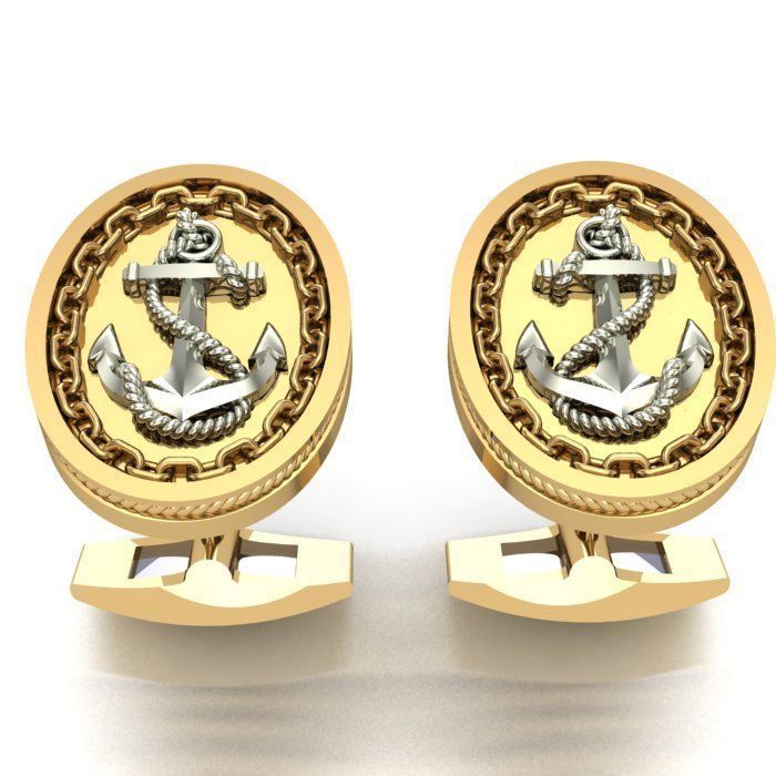 MAN RING and CUFFLINKS 3D Model Collection_8