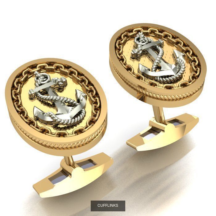 MAN RING and CUFFLINKS 3D Model Collection_2