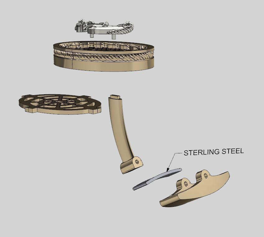 MAN RING and CUFFLINKS 3D Model Collection_10