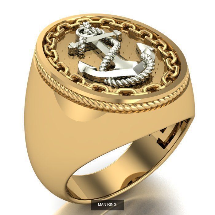 MAN RING and CUFFLINKS 3D Model Collection_1