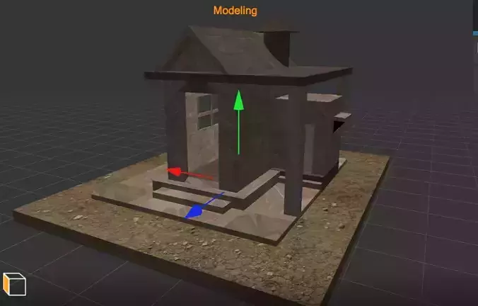 Low poly mini house 3D model