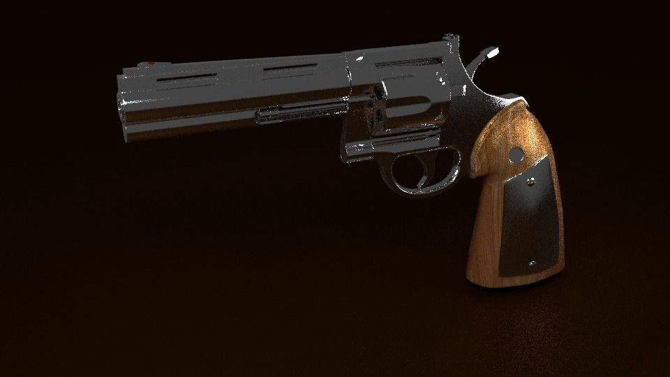 Colt Python Revolver 3D model