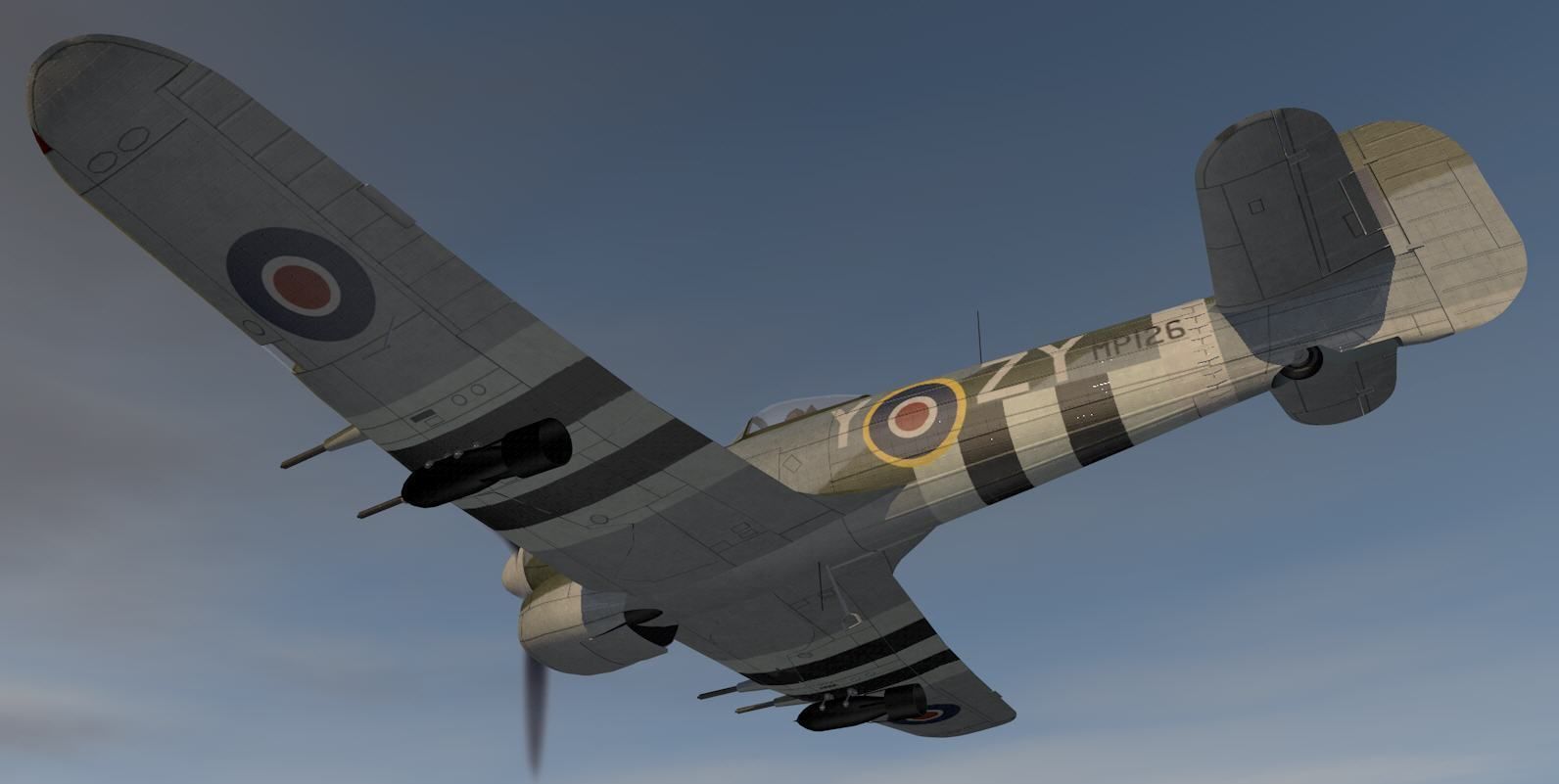Hawker Typhoon Mk-1B Late - RAF 3D model_12