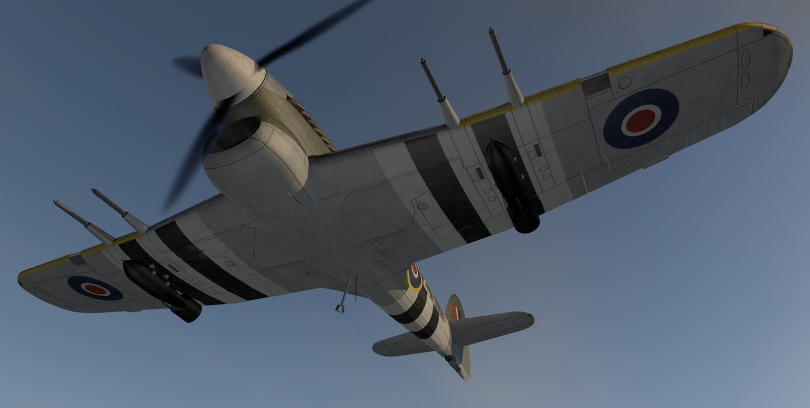 Hawker Typhoon Mk-1B Late - RAF 3D model_11