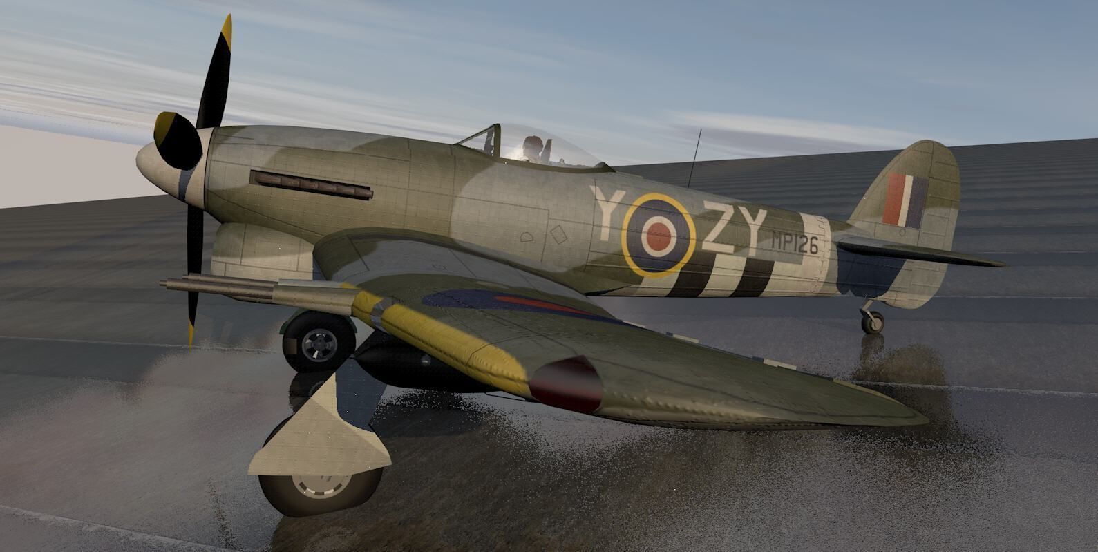 Hawker Typhoon Mk-1B Late - RAF 3D model_2