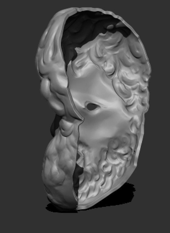 Greek Mask Sculpture 3D print model_7