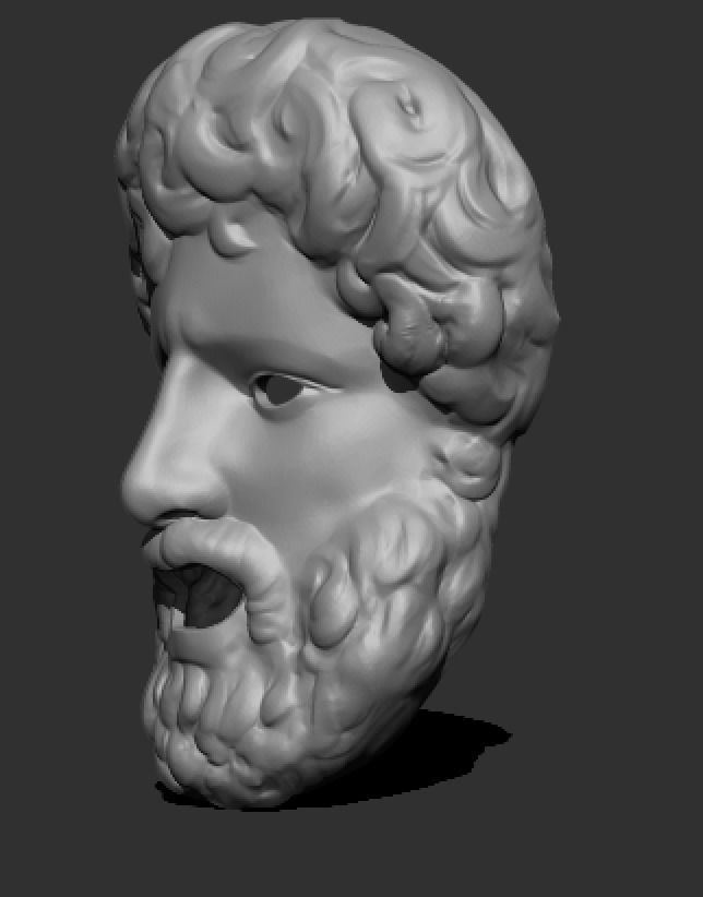 Greek Mask Sculpture 3D print model_8