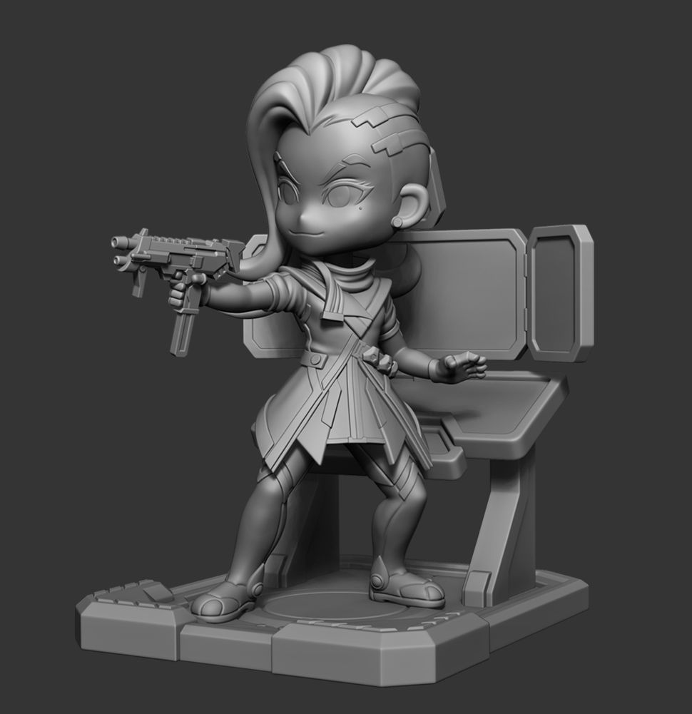 Overwatch Sombra Chibi 3D print model_2