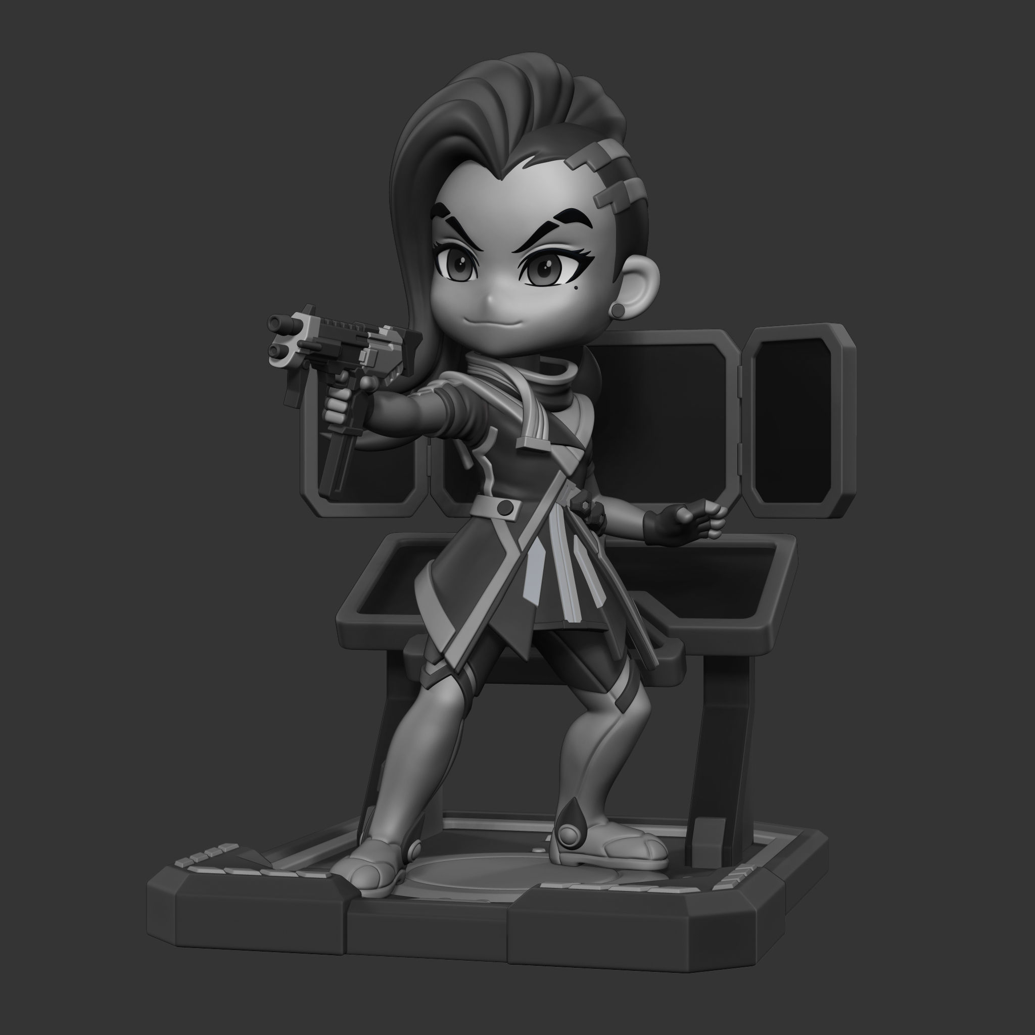 Overwatch Sombra Chibi 3D print model_7