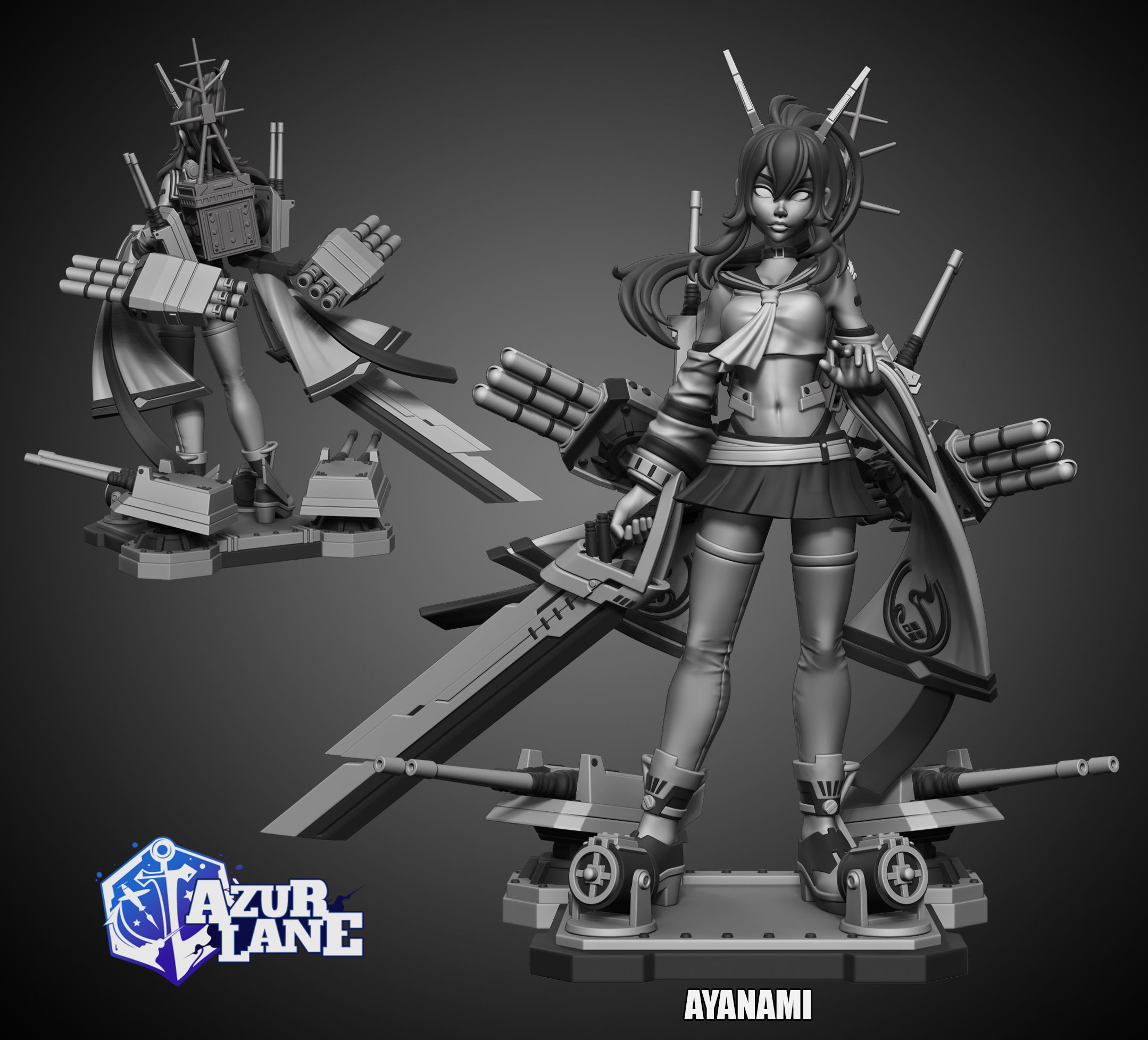 Azur Lane Ayanami STL 3D print model_1