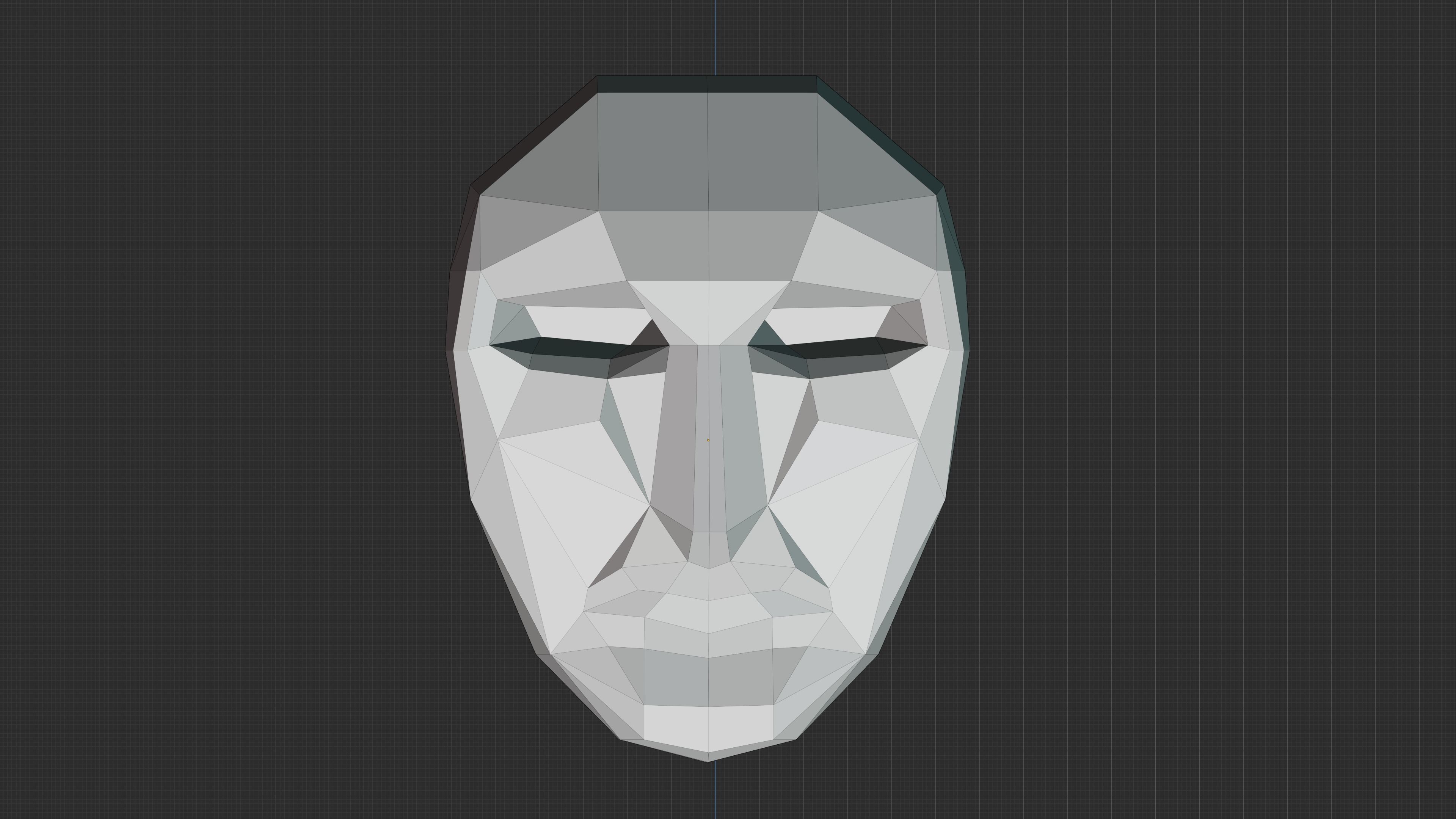 Front Man Mask Squid Game Low-poly 3D model_3