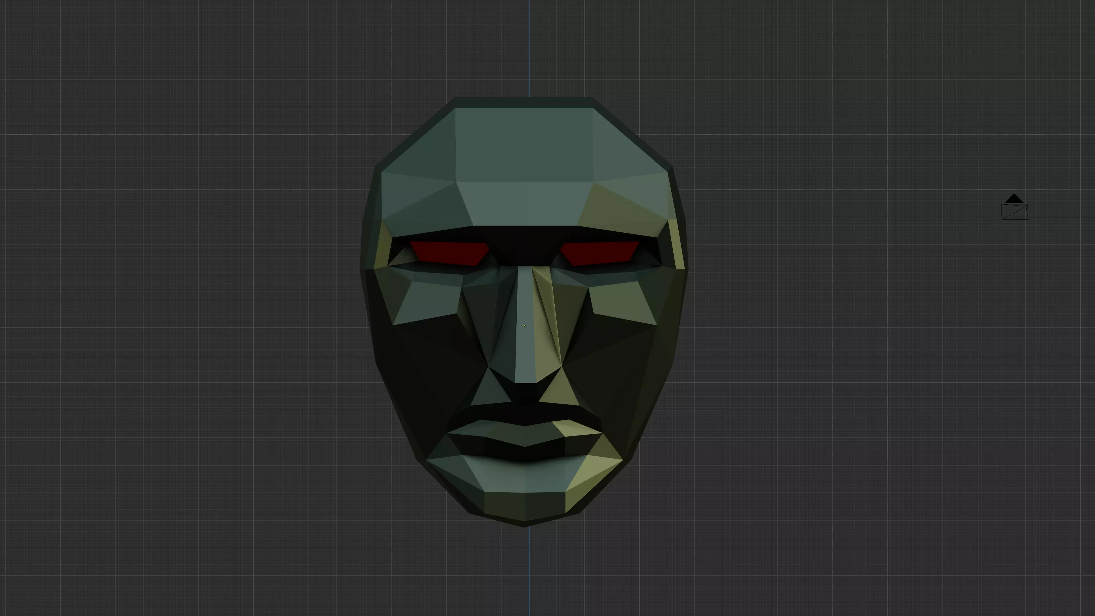 Front Man Mask Squid Game Low-poly 3D model_0