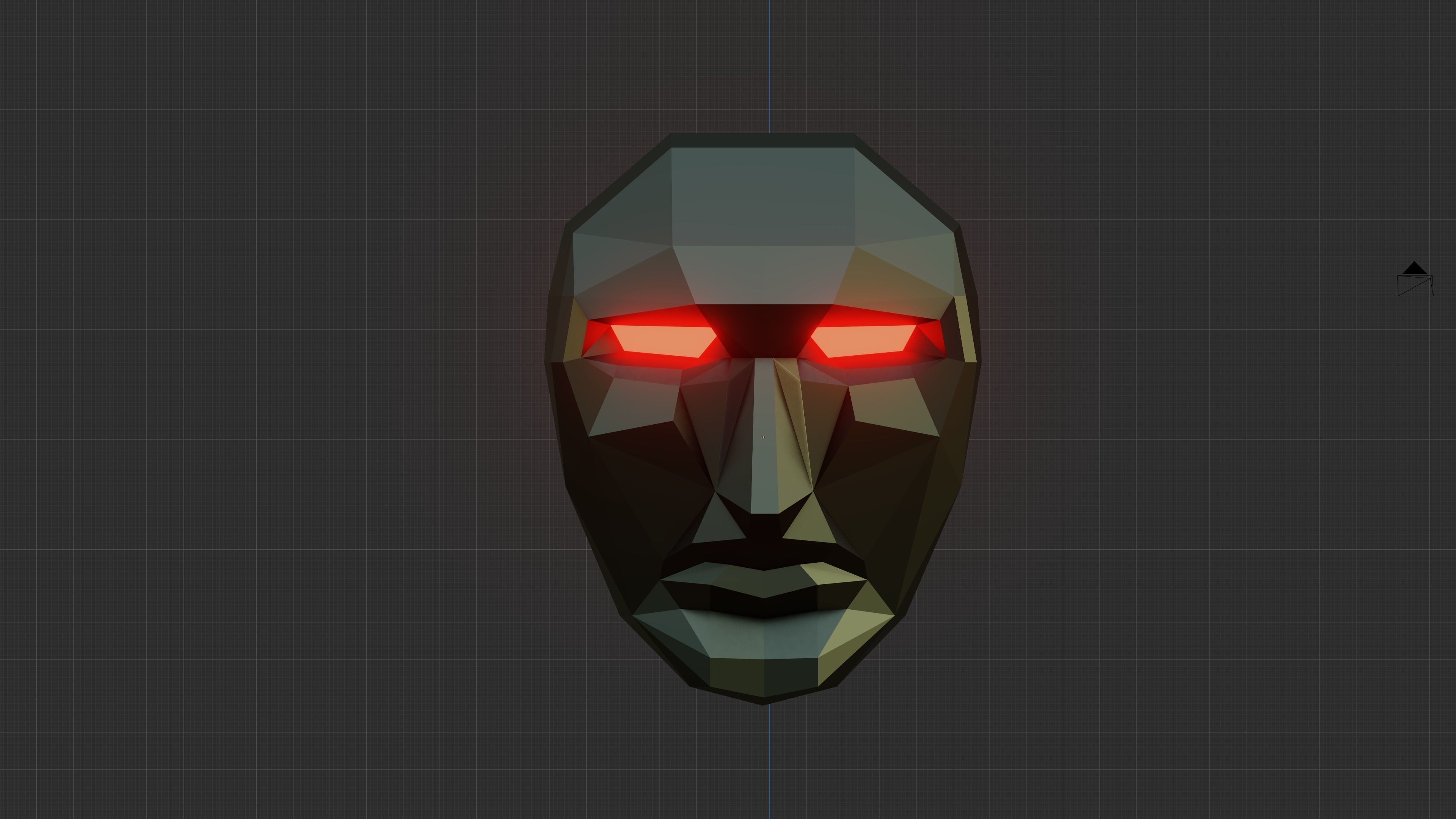 Front Man Mask Squid Game Low-poly 3D model_1