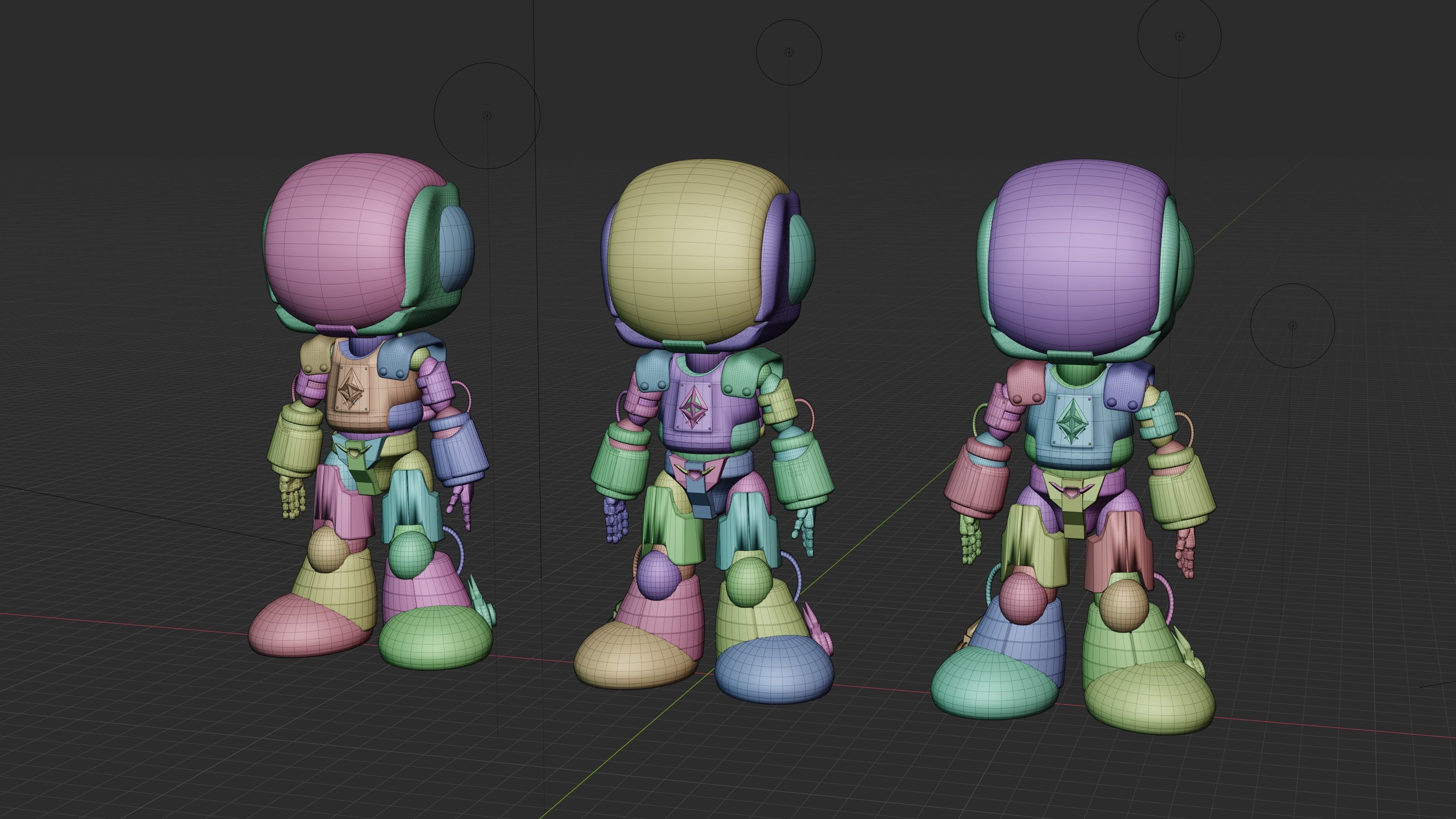 Squid Game Pink Soldier Robot Low-poly 3D model_3