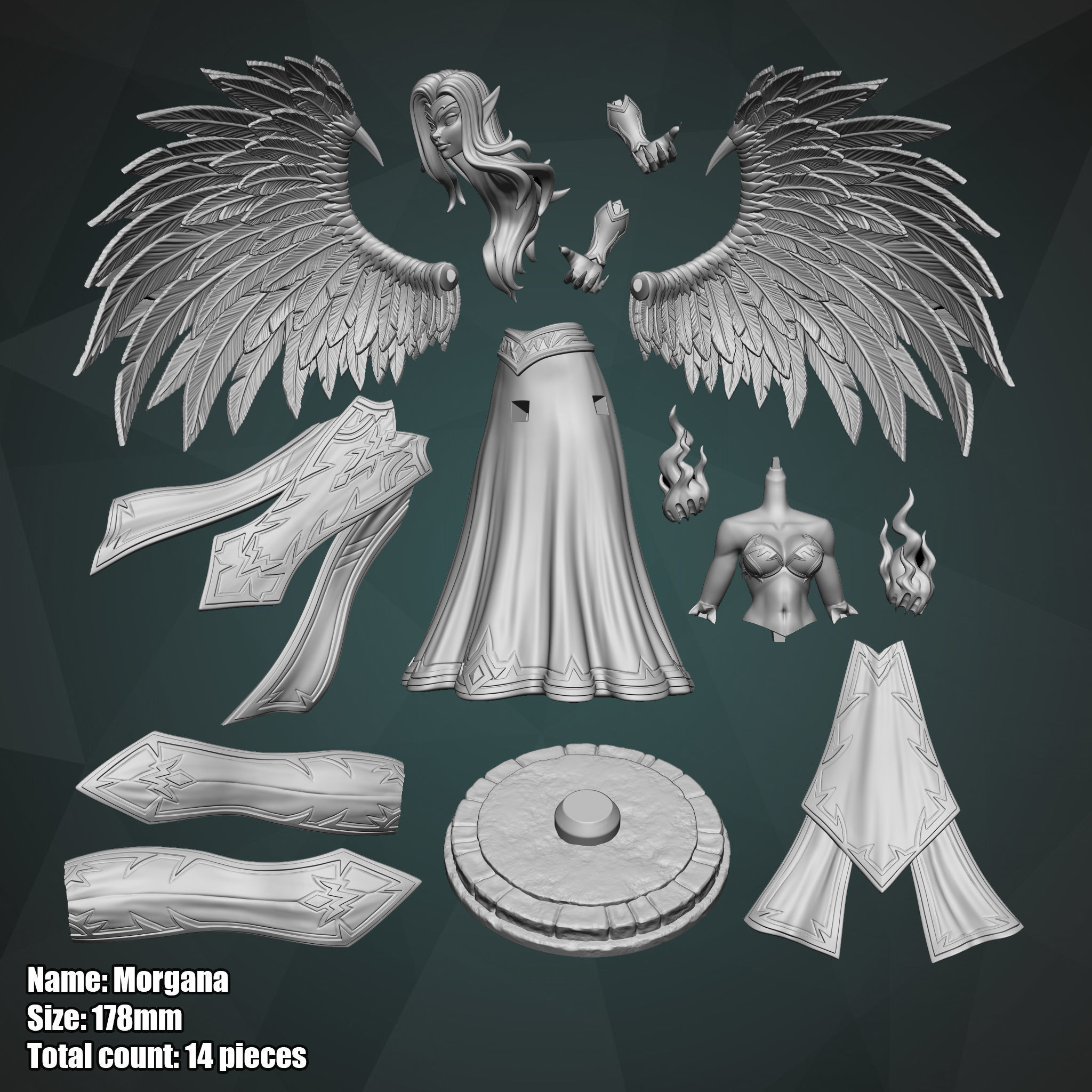 League of Legends Morgana 3D print model_1