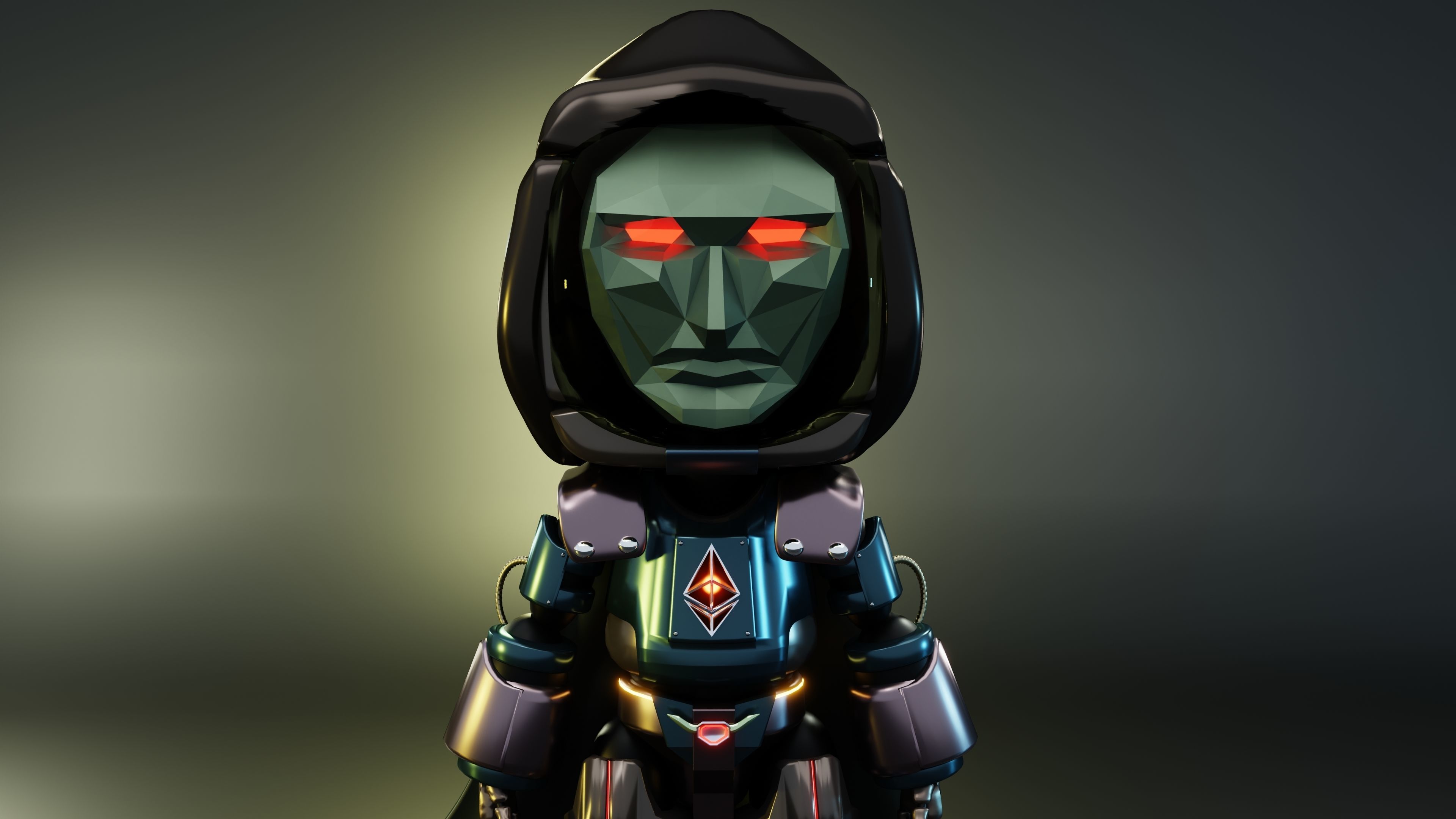 Frontman Robot Squid Game Low-poly 3D model_2