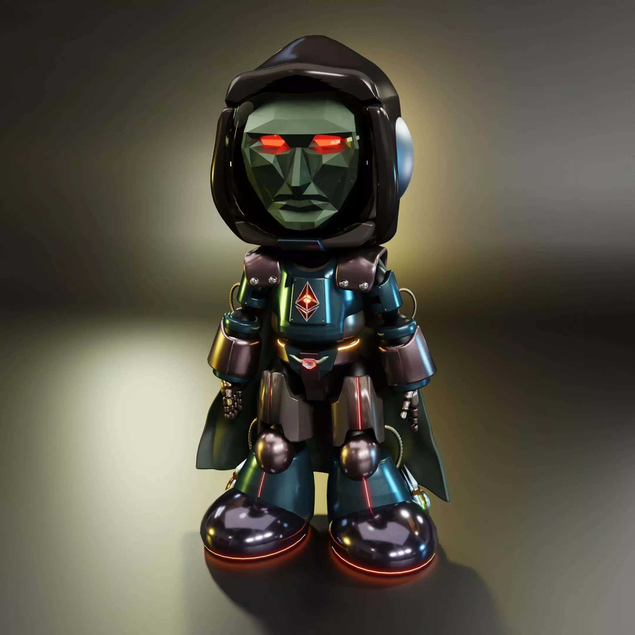 Frontman Robot Squid Game Low-poly 3D model_0