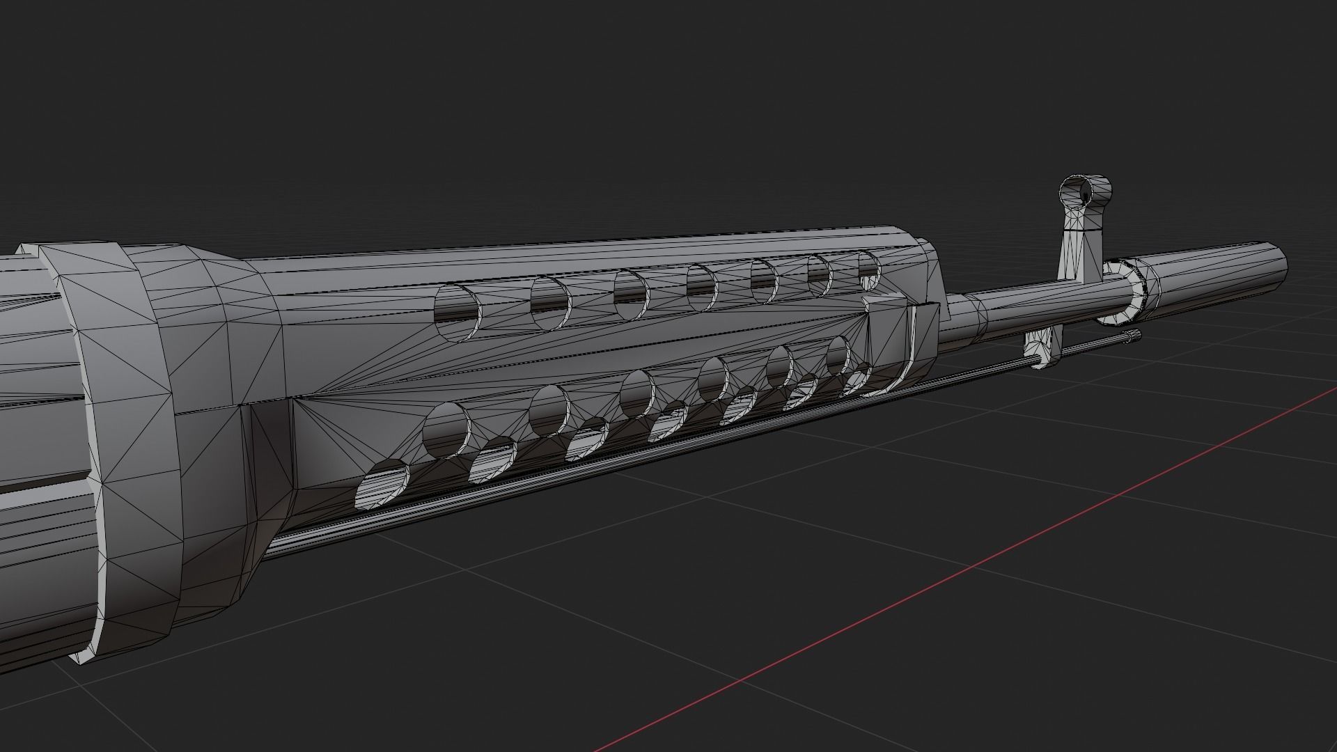 SVT-40 Rifle Free 3D model_9