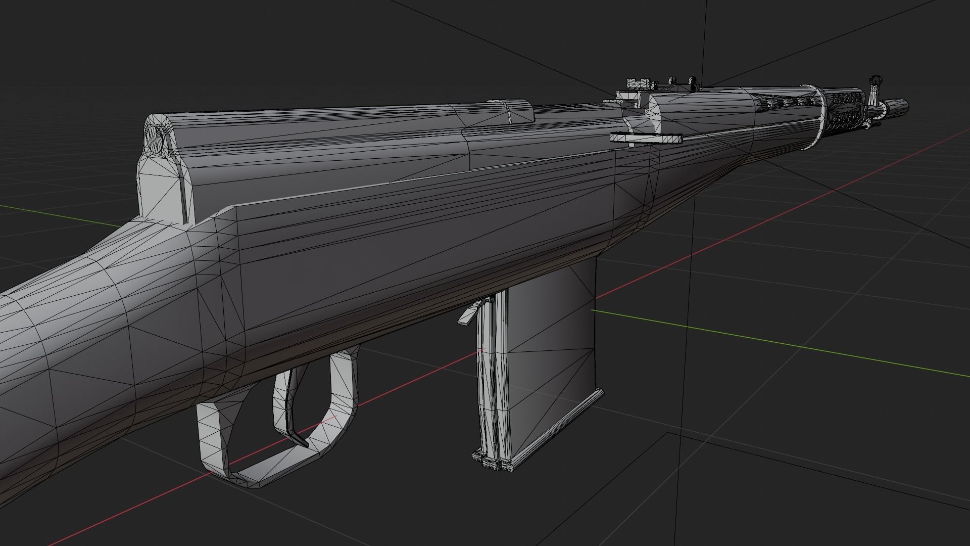 SVT-40 Rifle Free 3D model_7