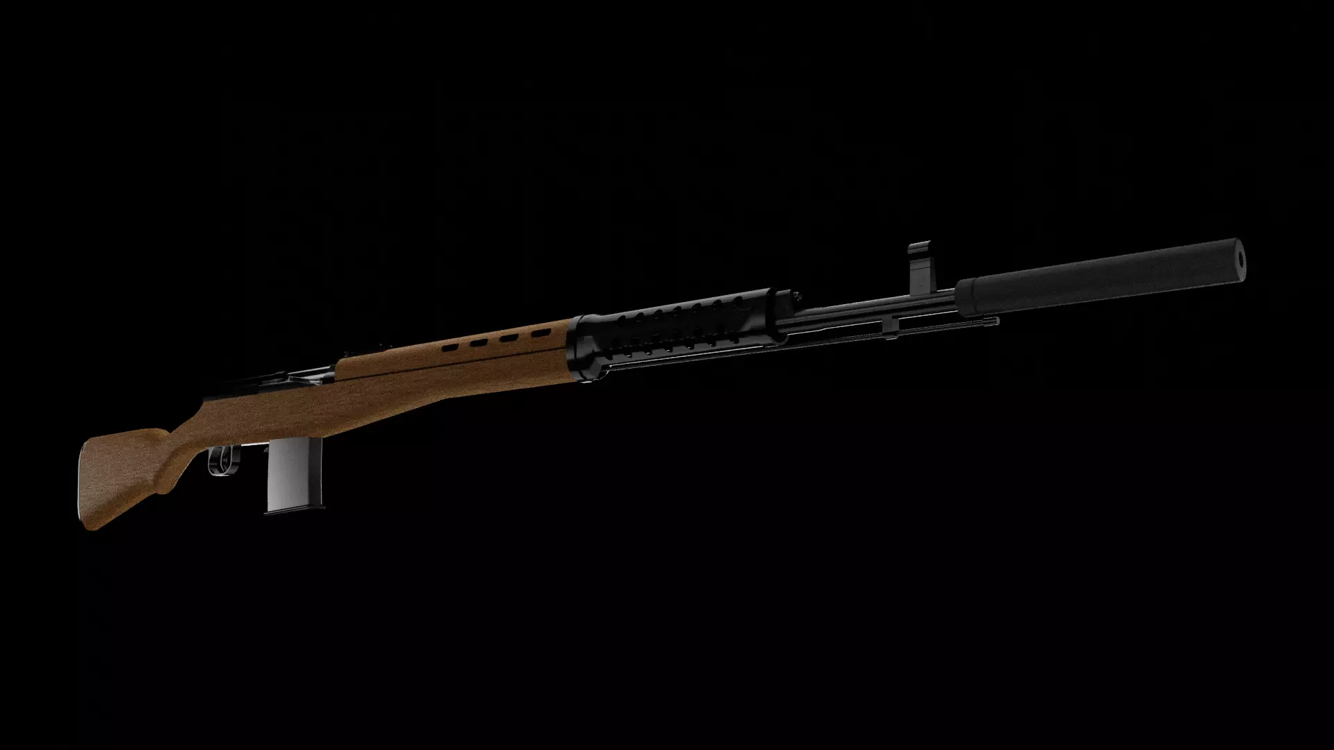 SVT-40 Rifle Free 3D model_0