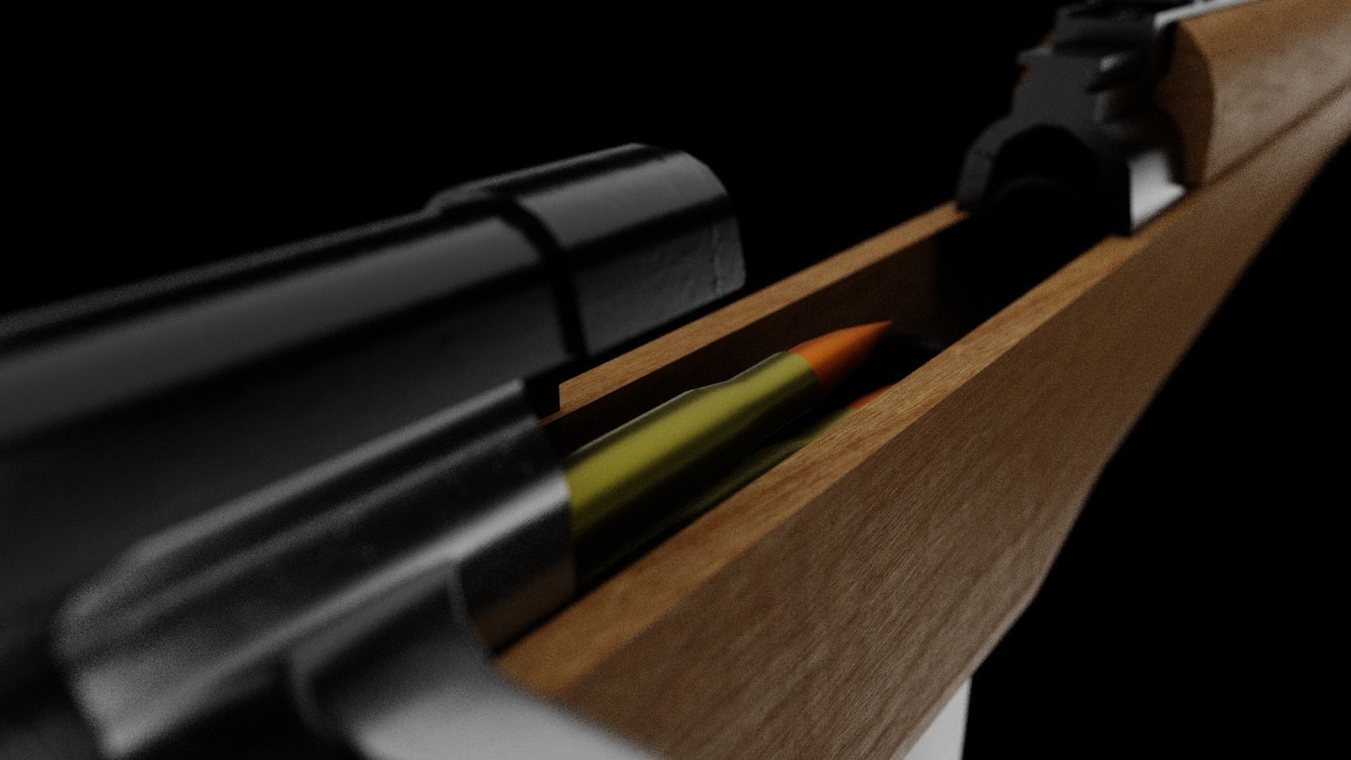 SVT-40 Rifle Free 3D model_6