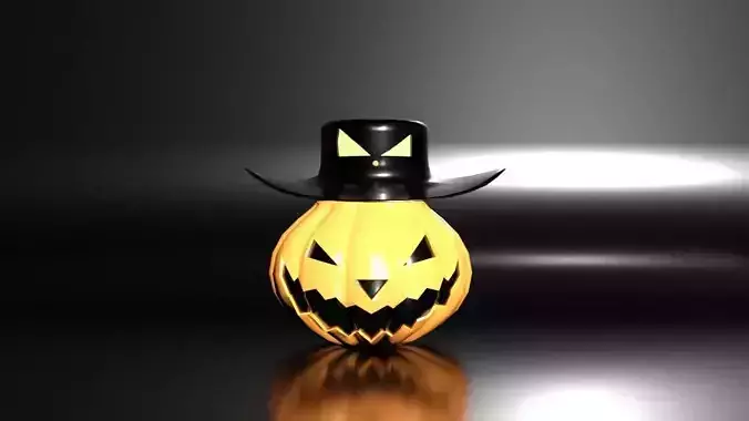 pumpkin with cap hat
