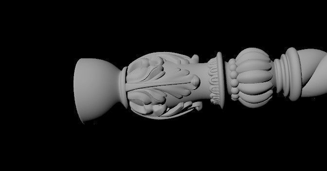 baluster two columns 3D model_3